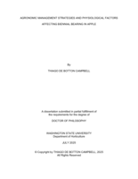 Agronomic management strategies and physiological factors affecting biennial bearing in apple