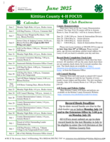 WSU Kittitas County Extension 4-H Focus, June 2025