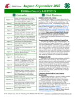 WSU Kittitas County Extension 4-H Focus, August-September 2025