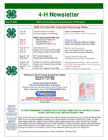 4-H Newsletter, July 18, 2025