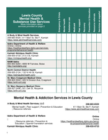 Lewis County Resource Guide - Idaho