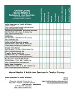 Oneida County Resource Guide - Idaho
