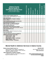 Adams County Resource Guide - Idaho