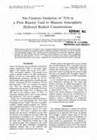 The catalytic oxidation of 14CO in a flow reactor used to measure atmospheric hydroxyl radical concentrations