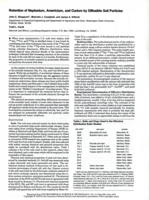 Retention of Neptunium, Americium, and Curium by Diffusible Soil Particles
