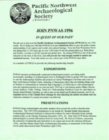 Pacific Northwest Archaeological Society (PNWAS) News Bulletins, 1996