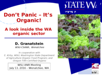 Don't Panic - It's Organic!