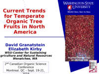 Presentation slides: Current trends for temperate organic tree fruits in North America