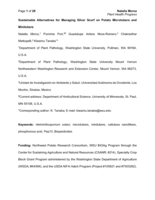 Sustainable Alternatives for Managing Silver Scurf on Potato Microtubers and Minitubers