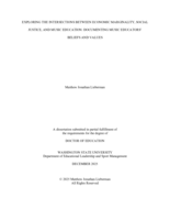 EXPLORING THE INTERSECTIONS BETWEEN ECONOMIC MARGINALITY AND MUSIC EDUCATION: DOCUMENTING MUSIC EDUCATORS’  BELIEFS AND VALUES