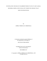 Investigating the role of cranberry products on gut and vaginal microbial modulation in healthy women for urinary tract infection prevention