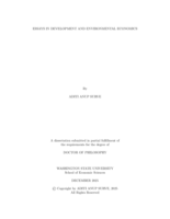 ESSAYS IN DEVELOPMENT AND ENVIRONMENTAL ECONOMICS