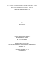 ELUCIDATING INTERMEDIATE-SURFACE INTERACTIONS ON LA-BASED PEROVSKITES UNDER ELECTROCHEMICAL REDUCING  CONDITIONS FROM FIRST PRINCIPLES