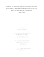 ENDOPHYTIC AND RHIZOSPHERE MICROORGANISMS OF FIELD PENNYCRESS (THLASPI ARVENSE L.) PROMOTE PLANT ROBUSTNESS AND ARE ASSOCIATED WITH PLANT GENES MEDIATING PLANT-MICROBE INTERACTIONS