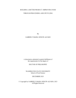 BUILDING A BETTER PRODUCT: IMPROVING FOOD THROUGH PROCESSING AND UPCYCLING