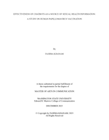 EFFECTIVENESS OF CHATBOTS AS A SOURCE OF SEXUAL HEALTH INFORMATION: A STUDY ON HUMAN PAPILLOMAVIRUS VACCINATION