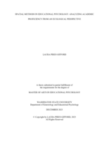 Spatial Methods in Educational Psychology: Analyzing Academic Proficiency from an Ecological Perspective