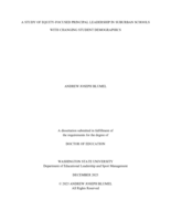 A STUDY OF EQUITY-FOCUSED PRINCIPAL LEADERSHIP IN SUBURBAN SCHOOLS WITH CHANGING STUDENT DEMOGRAPHICS