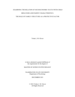 Examining the Relation of Socioeconomic Status with Child Behaviors and Parent Characteristics: The Role of Family Structure as a Protective Factor