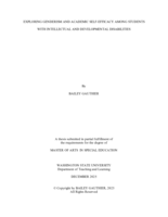 Exploring Genderism and Academic Self-Efficacy among Students with Intellectual and Developmental Disabilities