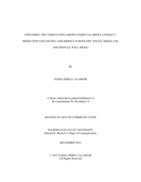 EXPLORING THE ASSOCIATION AMONG PARENTAL MEDIA LITERACY, MEDIATION STRATEGIES AND MIDDLE SCHOOLERS' SOCIAL MEDIA USE AND MENTAL WELL-BEING