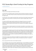 PCC Scores Big in Grant Funding for Key Programs