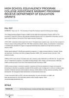 HIGH SCHOOL EQUIVALENCY PROGRAM, COLLEGE ASSISTANCE MIGRANT PROGRAM RECEIVE DEPARTMENT OF EDUCATION GRANTS 