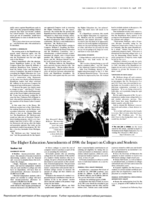 The Higher Education Amendments of 1998: The Impact on Colleges and Students