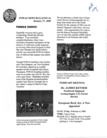 Pacific Northwest Archaeological Society (PNWAS) News Bulletins, 2000
