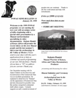 Pacific Northwest Archaeological Society (PNWAS) News Bulletins, 1999