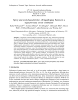 Spray and soot characteristics of liquid spray flames in a high-pressure sector combustor