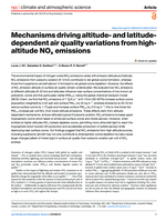Mechanisms driving altitude- and latitude-dependent air quality variations from high-altitude NOx emissions