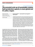 The potential scale-up of sustainable aviation fuels production capacity to meet global and EU policy targets