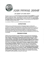 Pacific Northwest Archaeological Society (PNWAS) News Bulletins, 2004