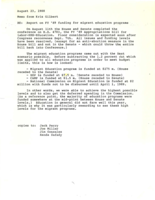 Report on FY 1989 Funding for Migrant Education Programs