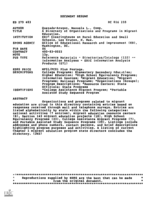 A Directory of Organizations and Programs in Migrant Education