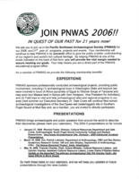 Pacific Northwest Archaeological Society (PNWAS) News Bulletins, 2006