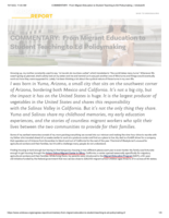 COMMENTARY: From Migrant Education to Student Teaching to Ed Policymaking