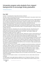 University program aids students from migrant backgrounds to encourage timely graduation