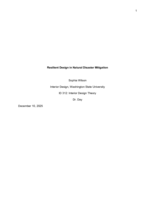 Resilient Design in Natural Disaster Mitigation