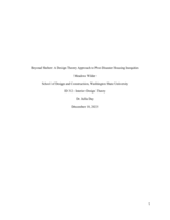 Beyond Shelter: A Design Theory Approach to Post-Disaster Housing Inequities