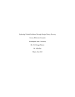 Exploring Wicked Problems Through Design Theory: Poverty