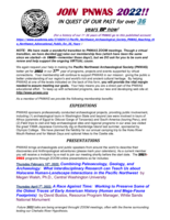 Pacific Northwest Archaeological Society (PNWAS) News Bulletins, 2022