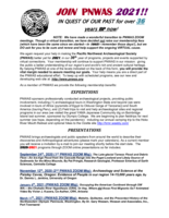Pacific Northwest Archaeological Society (PNWAS) News Bulletins, 2021