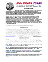 Pacific Northwest Archaeological Society (PNWAS) News Bulletins, 2019