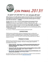 Pacific Northwest Archaeological Society (PNWAS) News Bulletins, 2013
