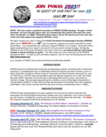 Pacific Northwest Archaeological Society (PNWAS) News Bulletins, 2025