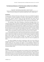 The Mechanical Behaviour of Third Generation Artificial Turf at Different Temperatures