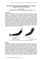 Development of Performance Testing Methods for Long Elbow Supporters in Upper Arm Pronation