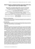 Spatial consistency of National Football League game fields using player-informed traction and impact testing